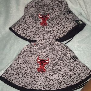 TWO Matching Chicago bulls bucket hats